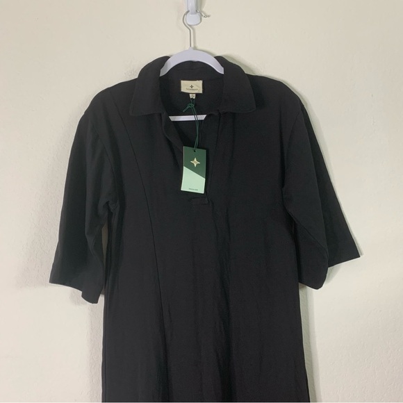 Tuckernuck womens black Elliott 3/4 sleeve collar
Midi dress S NWT - Picture 4 of 9